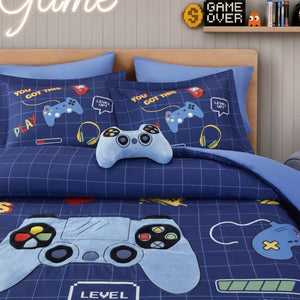 English Elm 6-Piece Queen Gaming Comforter Set with Plush Controller Applique for Kids Bedroom B035P549277