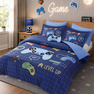 English Elm 6-Piece Queen Gaming Comforter Set with Plush Controller Applique for Kids Bedroom B035P549277