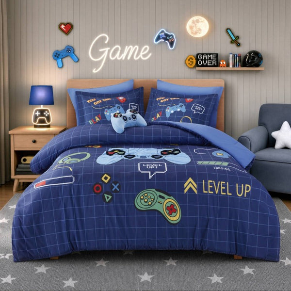 English Elm 6-Piece Queen Gaming Comforter Set with Plush Controller Applique for Kids Bedroom B035P549277