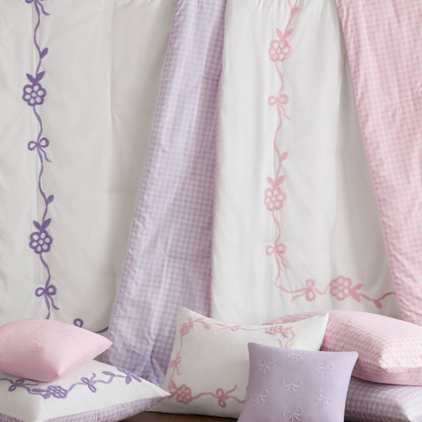English Elm 6-Piece Full Queen Comforter Set Microfiber Terry Embroidery Floral Girls Bedroom Bedding Pink B035P549279