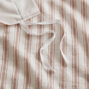 English Elm 3-Piece Cal King Duvet Set Rayon Linen Cotton Blend Yarn-Dyed Earthy Stripe B035P549282