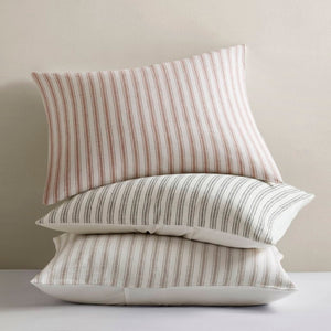 English Elm 3-Piece Cal King Duvet Set Rayon Linen Cotton Blend Yarn-Dyed Earthy Stripe B035P549282