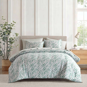 English Elm 7-Piece Full Comforter Set Marble Stripe Microfiber Bedding with Coordinated Sheets B035P549289