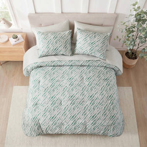English Elm 7-Piece Full Comforter Set Marble Stripe Microfiber Bedding with Coordinated Sheets B035P549289