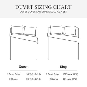 English Elm 3-Piece Cotton Jacquard Duvet Set Full Queen Textured Percale Bedding for Modern Rooms B035P549292