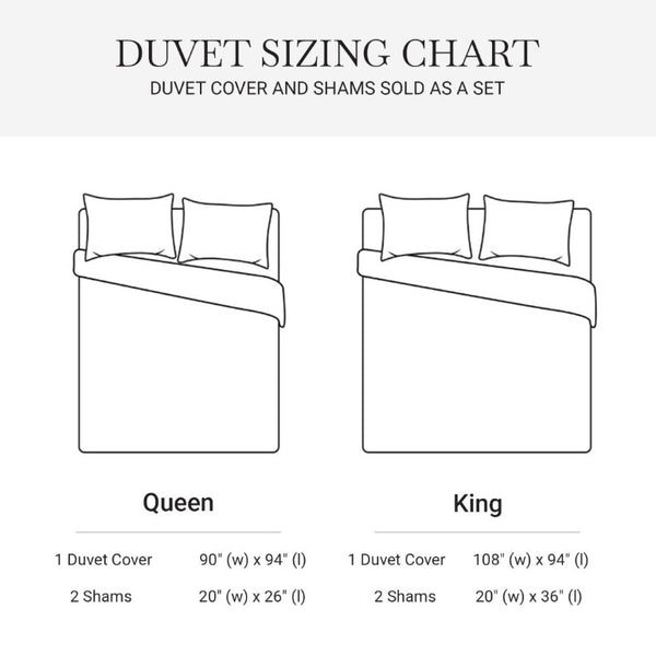 English Elm 3-Piece Cotton Jacquard Duvet Set Full Queen Textured Percale Bedding for Modern Rooms B035P549292