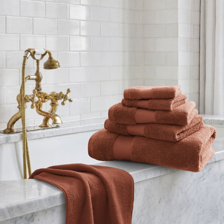 English Elm 6-Piece Turkish Cotton Bath Towel Set 600 GSM Plush Spa Grade Dobby Border B035P549305