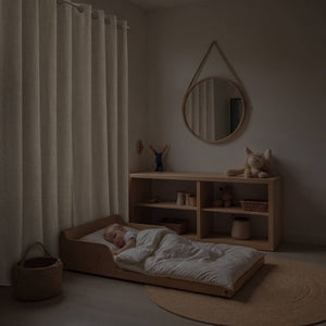 English Elm 2-Piece Mira Total Blackout Panels Linen Texture Polyester Fully Lined Bedroom Set Neutral B035P549308