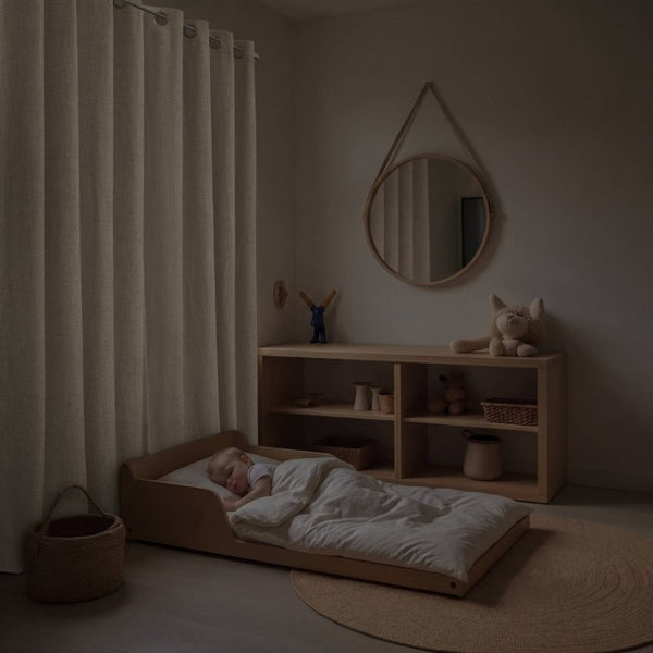 English Elm 2-Piece Mira Total Blackout Panels Linen Texture Polyester Fully Lined Bedroom Set Neutral B035P549308