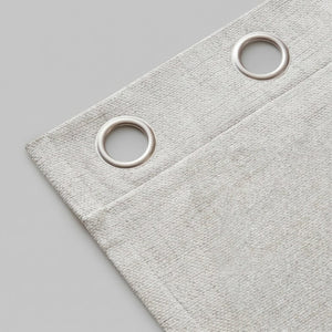 English Elm 2-Piece Mira Total Blackout Panels Linen Texture Polyester Fully Lined Bedroom Set White B035P549309