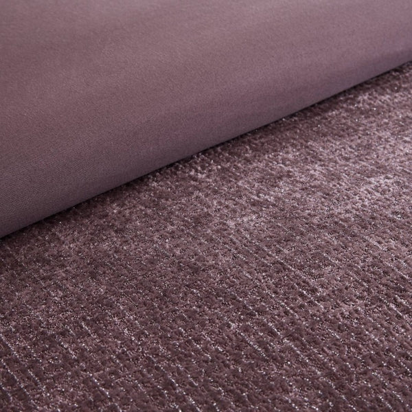 English Elm 8-Piece Queen Comforter Set Velvet Jacquard Faux Fur Embroidered Mauve Bedding Collection B035P549325