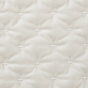 English Elm 3-Piece Queen Velvet Coverlet Set with Cross-Stitch Quilting for Elegant Bedrooms White B035P549327