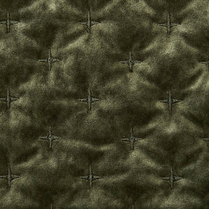 English Elm 3-Piece Queen Velvet Coverlet Set with Cross-Stitch Quilting for Elegant Bedrooms Green B035P549329