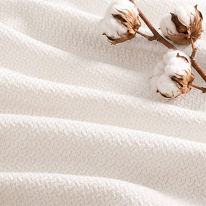 English Elm 1 King Egyptian Cotton Blanket Micro Herringbone Weave Breathable Oeko Tex Certified White B035P600744