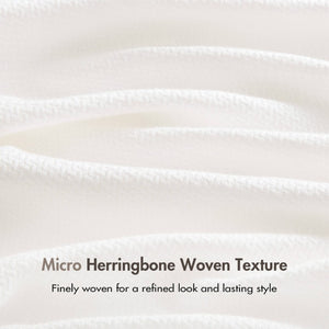 English Elm 1 King Egyptian Cotton Blanket Micro Herringbone Weave Breathable Oeko Tex Certified White B035P600744