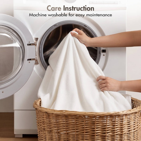 English Elm 1 King Egyptian Cotton Blanket Micro Herringbone Weave Breathable Oeko Tex Certified White B035P600744