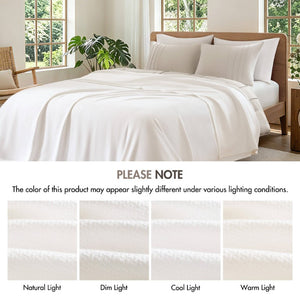 English Elm 1 King Egyptian Cotton Blanket Micro Herringbone Weave Breathable Oeko Tex Certified White B035P600744