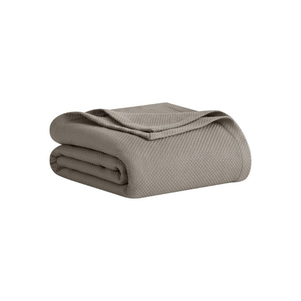 English Elm 1 King Egyptian Cotton Blanket Micro Herringbone Weave Breathable Oeko Tex Certified Grey B035P600747