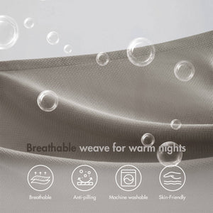 English Elm 1 King Egyptian Cotton Blanket Micro Herringbone Weave Breathable Oeko Tex Certified Grey B035P600747