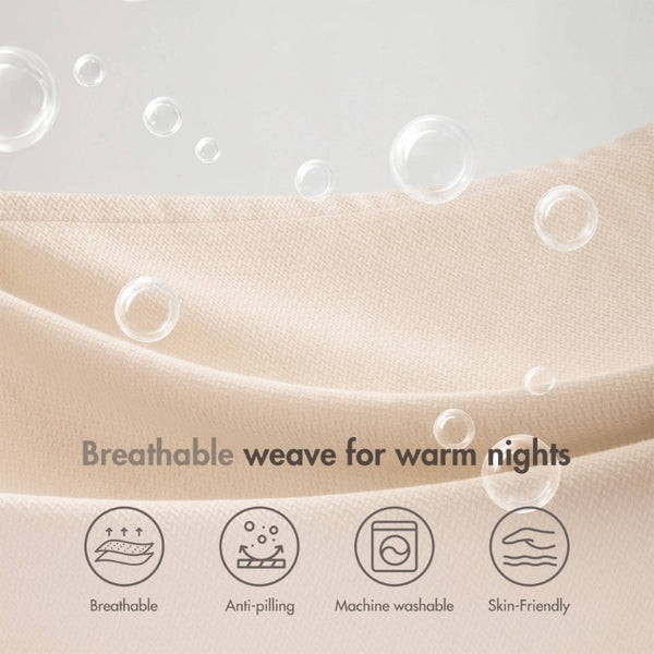 English Elm 1 King Egyptian Cotton Blanket Micro Herringbone Weave Breathable Oeko Tex Certified Beige B035P600750