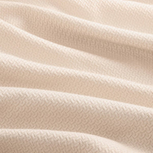 English Elm 1 King Egyptian Cotton Blanket Micro Herringbone Weave Breathable Oeko Tex Certified Beige B035P600750