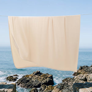 English Elm 1 King Egyptian Cotton Blanket Micro Herringbone Weave Breathable Oeko Tex Certified Beige B035P600750