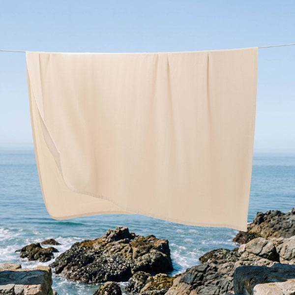 English Elm 1 King Egyptian Cotton Blanket Micro Herringbone Weave Breathable Oeko Tex Certified Beige B035P600750