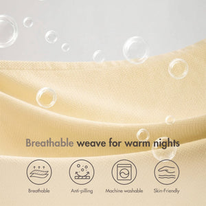 English Elm 1 King Egyptian Cotton Blanket Micro Herringbone Weave Breathable Oeko Tex Certified Yellow B035P600753