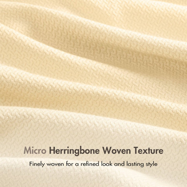 English Elm 1 King Egyptian Cotton Blanket Micro Herringbone Weave Breathable Oeko Tex Certified Yellow B035P600753
