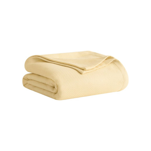 English Elm 1 King Egyptian Cotton Blanket Micro Herringbone Weave Breathable Oeko Tex Certified Yellow B035P600753