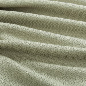 English Elm 1 King Egyptian Cotton Blanket Micro Herringbone Weave Breathable Oeko Tex Certified Green B035P600756