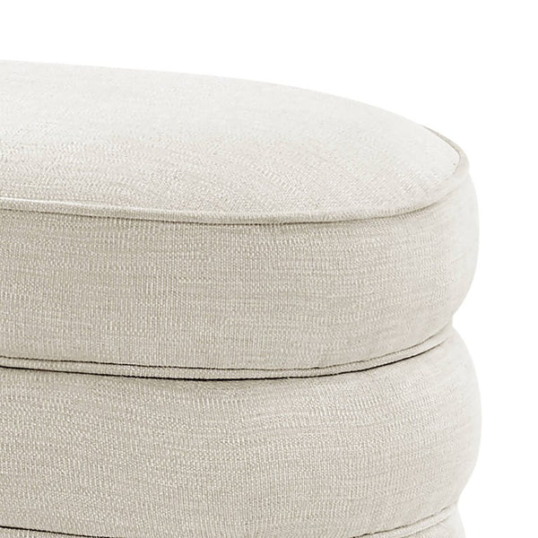 English Elm One Size Channel Tufted Storage Bench with Ball Feet for Bedroom or Entryway B035P600797