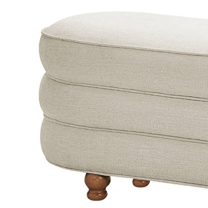 English Elm One Size Channel Tufted Storage Bench with Ball Feet for Bedroom or Entryway B035P600797