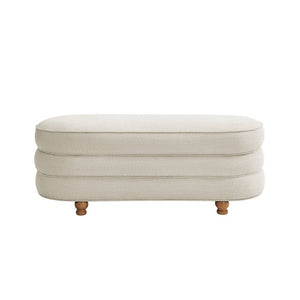 English Elm One Size Channel Tufted Storage Bench with Ball Feet for Bedroom or Entryway B035P600797