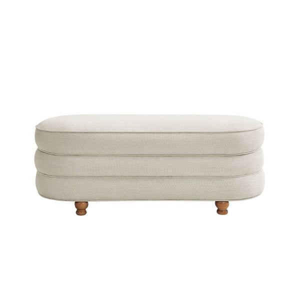 English Elm One Size Channel Tufted Storage Bench with Ball Feet for Bedroom or Entryway B035P600797