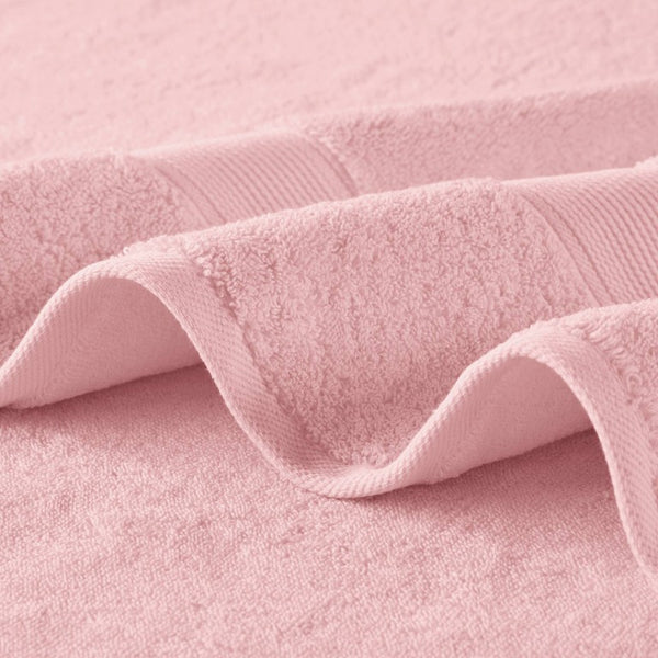 English Elm 8-Piece 800 GSM Long-Staple Cotton Towel Set Plush Absorbent Antimicrobial Bath Linen Pink B035P600836