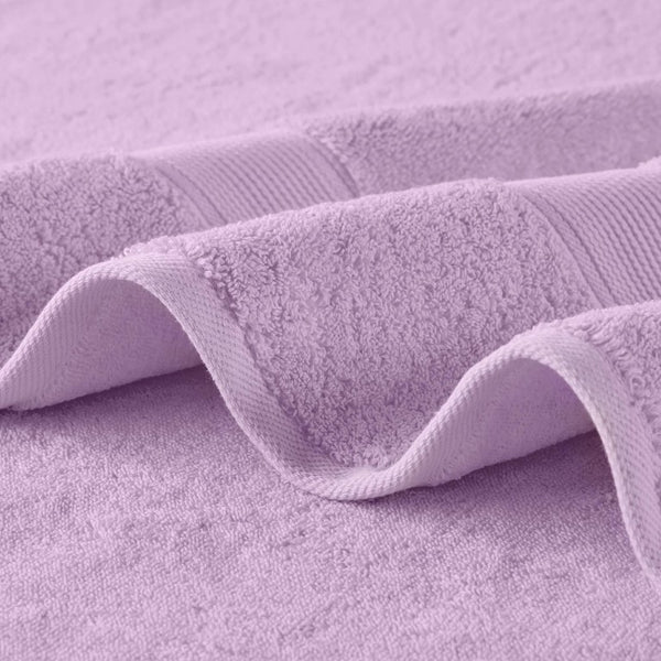 English Elm 8-Piece 800 GSM Long-Staple Cotton Towel Set Plush Absorbent Antimicrobial Bath Linen Lilac B035P600837