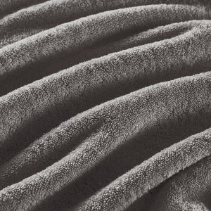 English Elm 8-Piece 800 GSM Long-Staple Cotton Towel Set Plush Absorbent Antimicrobial Bath Linen Charcoal B035P600838