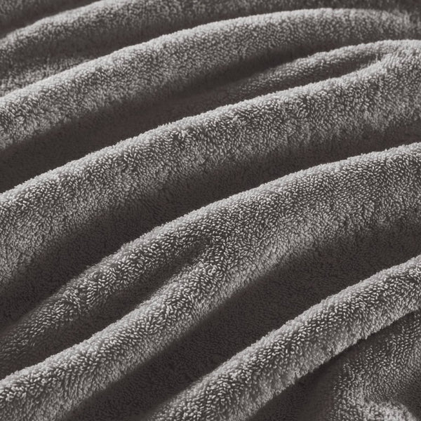 English Elm 8-Piece 800 GSM Long-Staple Cotton Towel Set Plush Absorbent Antimicrobial Bath Linen Charcoal B035P600838