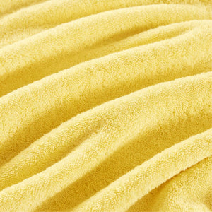 English Elm 8-Piece 800 GSM Long-Staple Cotton Towel Set Plush Absorbent Antimicrobial Bath Linen Marigold Yellow B035P600839