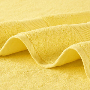 English Elm 8-Piece 800 GSM Long-Staple Cotton Towel Set Plush Absorbent Antimicrobial Bath Linen Marigold Yellow B035P600839
