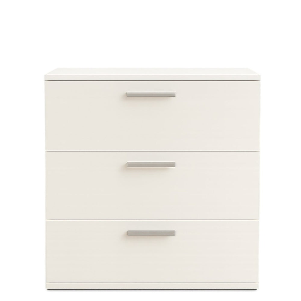 English Elm Morgan Modular White Three Drawer Jumbo Chest for Bedroom Closet Expandable Storage B040S00087