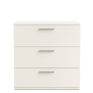 English Elm Morgan Modular White Three Drawer Jumbo Chest for Bedroom Closet Expandable Storage B040S00087