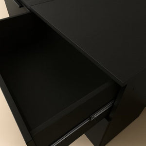 English Elm Morgan Modular Jumbo Three Drawer Chest Matte Black Melamine Wood Bedroom Storage B040S00130