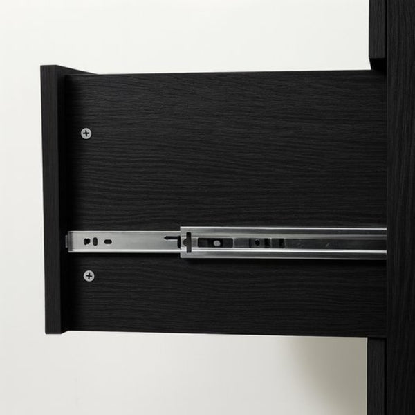 English Elm Morgan Modular Jumbo Three Drawer Chest Matte Black Melamine Wood Bedroom Storage B040S00130