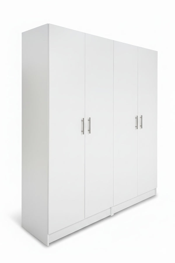 English Elm Modex Slim White Melamine Soft Close Cabinet Set for Garage Office or Pantry B040S00167