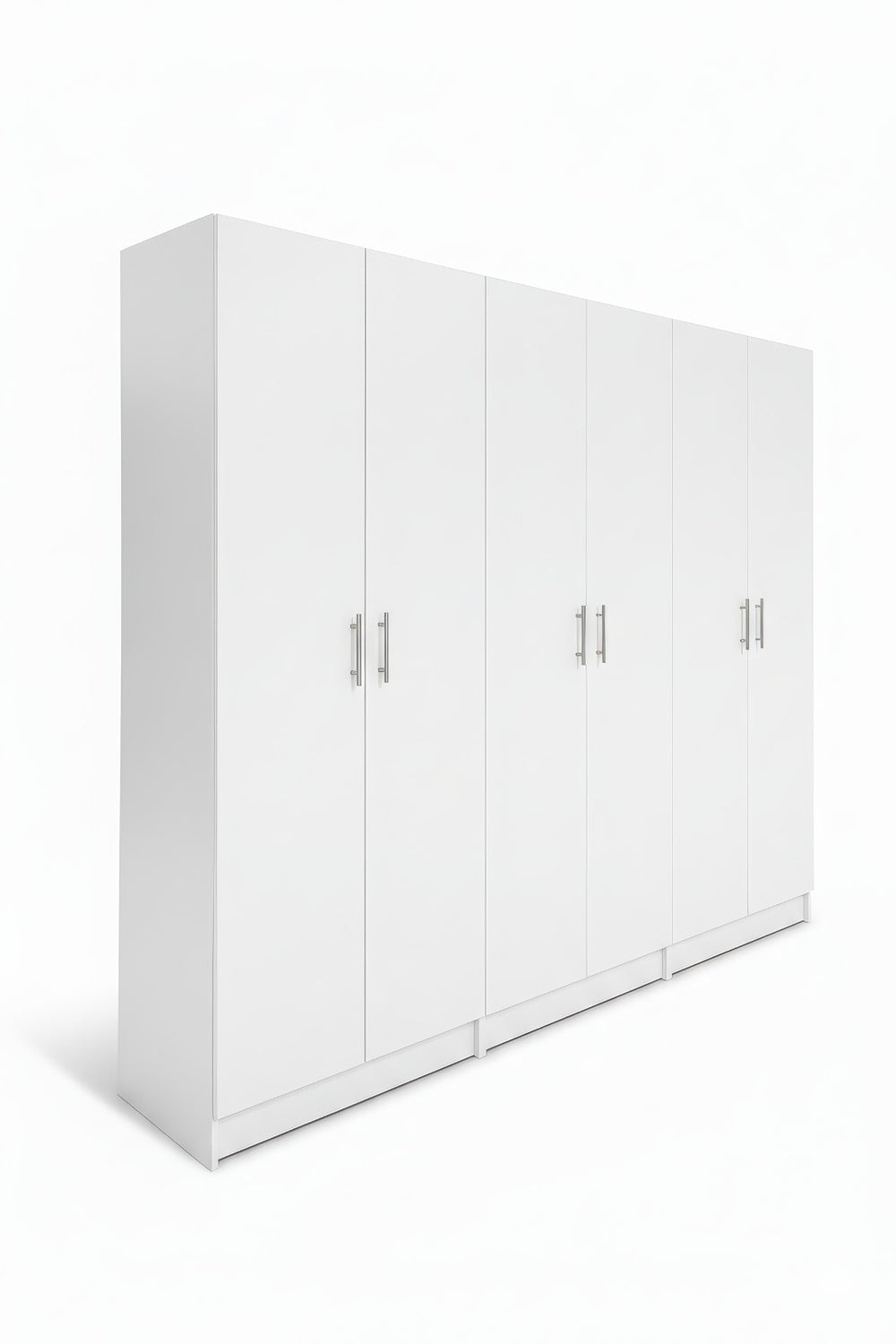 English Elm Modex Three Piece Tall Melamine Storage Cabinet Set for Garage Office or Kitchen B040S00169