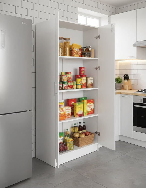 English Elm Modex Four Piece Melamine Storage Cabinet Set with Soft Close Doors for Home or Office B040S00171