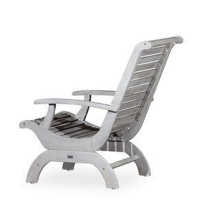 English Elm Eucalyptus Solid Wood Outdoor Plantation Chair with Sleigh Frame and Slatted Seat B046S00007