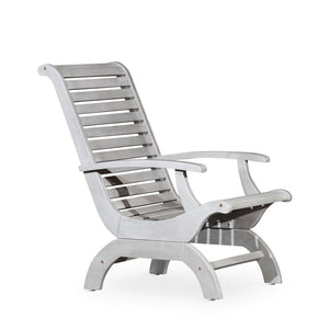 English Elm Eucalyptus Solid Wood Outdoor Plantation Chair with Sleigh Frame and Slatted Seat B046S00007